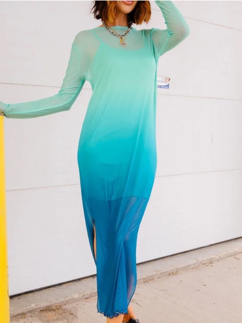 Dressed in Lala Mesh Ombre Dress